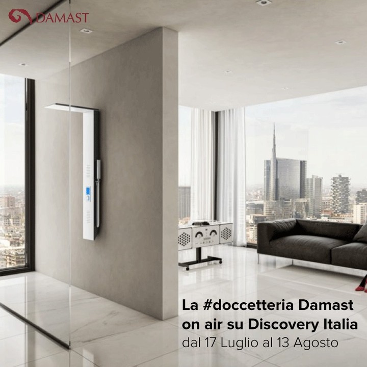 Damast torna in TV! 📺
La #doccetteria Damast torna in TV!
Lo spot sarà in onda sui canali Discovery Italia
dal 17 Luglio al 13 Agosto! @discoveryplusit
-
Damast is on TV!
We're back with a new advert on the Discovery Italy channels.
We're on air from 17th July.
Don't miss it!